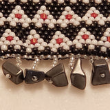 Black&White Beaded Pendant necklace