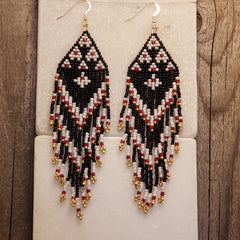 Black&White Fringe earrings