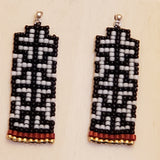 Black&White Celtic Square earrings