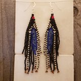 Black&Whites Vulturine Guineafowl earrings
