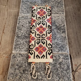 Ukrainian Motif bracelet, leather backing