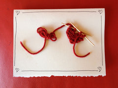 knitted heart|coeur tricoté